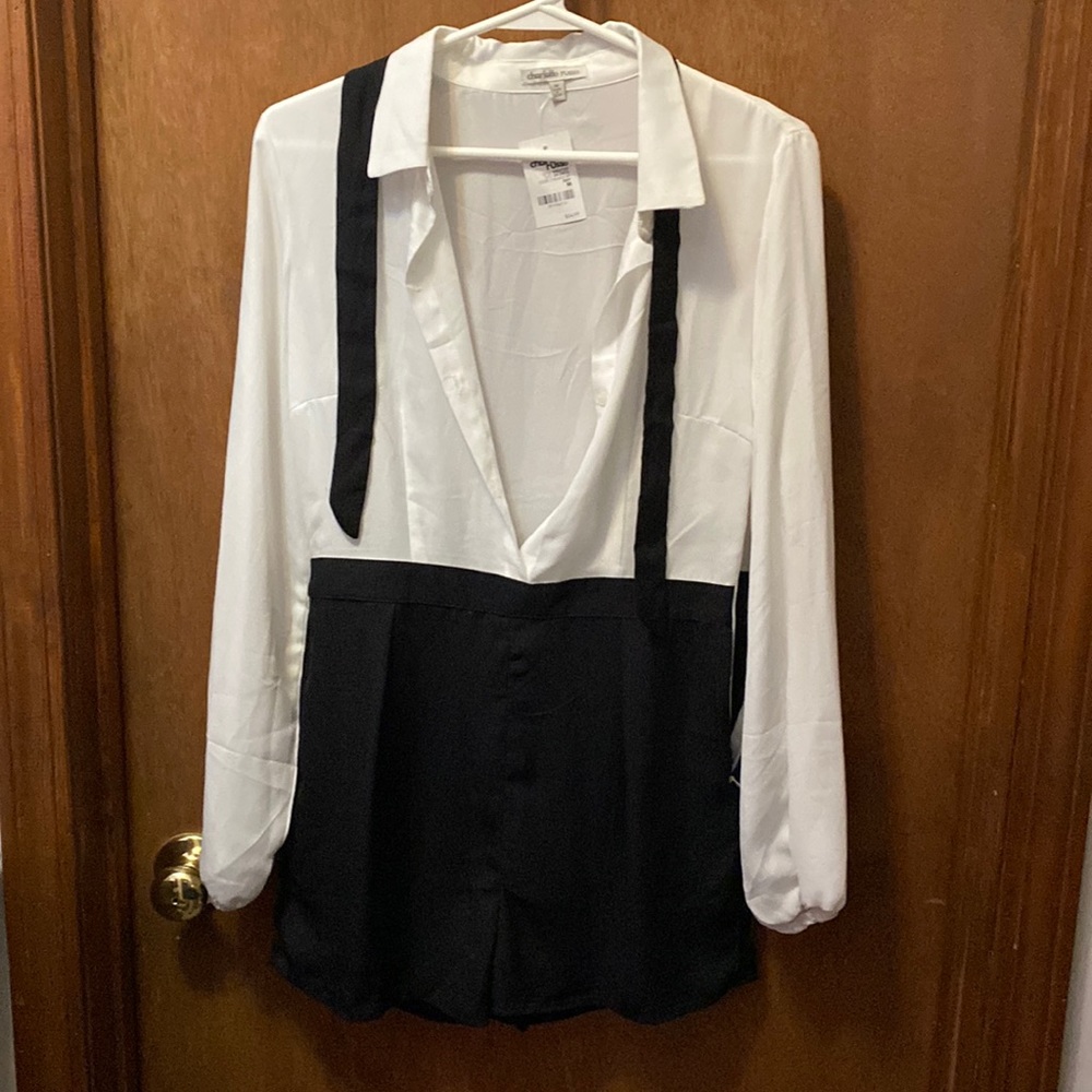 Black and white romper from Charlotte Russe